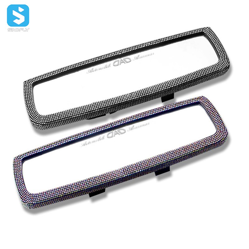 Diamondencrusted car interior mirror decoration